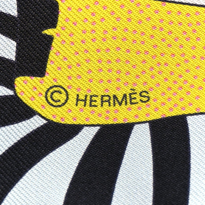 Hermes Silk Factory Suite Twilly Black Rose Jaune 4 of 4