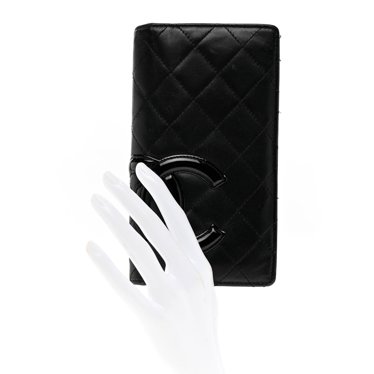 Chanel Calfskin Quilted Cambon Yen Wallet Black 3 of 12