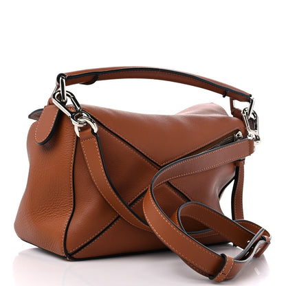 Loewe Grained Calfskin Small Puzzle Bag Tan 3 of 8