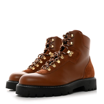 Louis Vuitton Calfskin Territory Flat Ranger Boots 40 Cognac 3 of 9