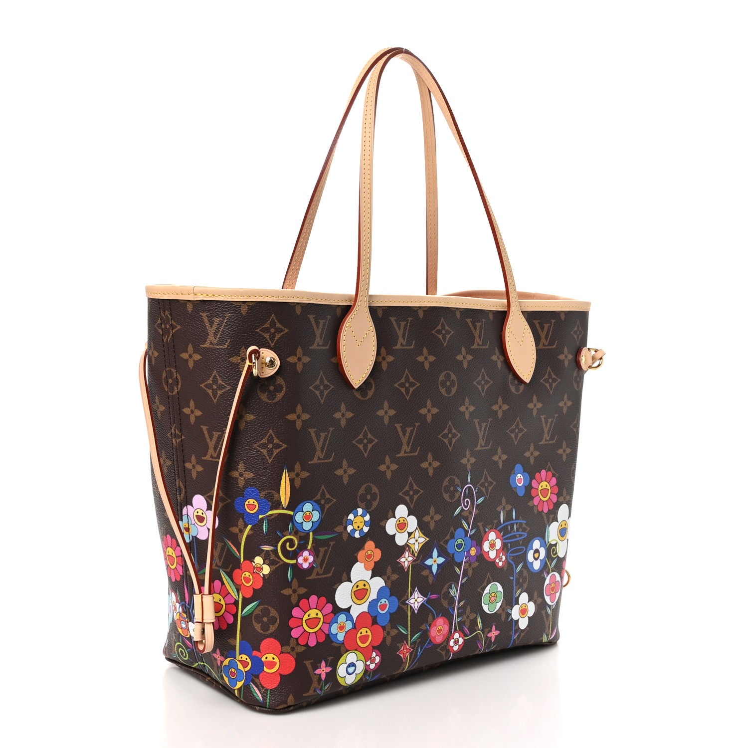 Louis Vuitton LV X TM Monogram Flowers Neverfull MM 4 of 10