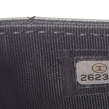 Chanel Lambskin Quilted Boy Card Holder Wallet Black 8 of 9