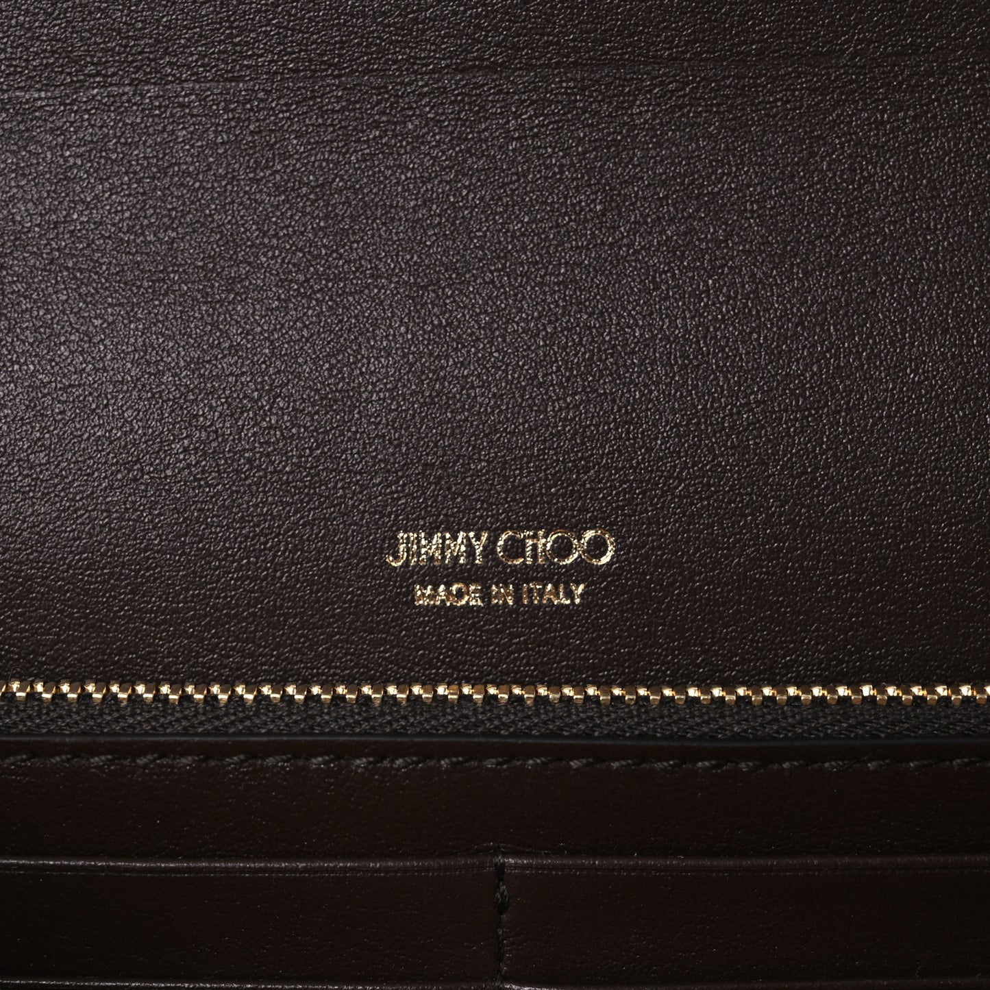 Calfskin Crocodile Embossed Emmie Clutch Bag Chocolate