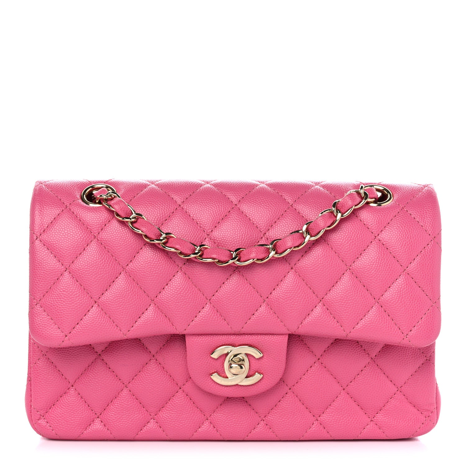 Chanel Caviar Quilted Small Double Flap Pink 1 of 11
