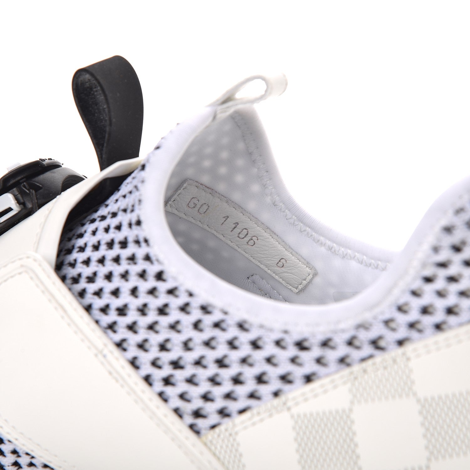 Louis Vuitton Mesh Calfskin Damier Embossed Fuel Power Sneakers 6 White 10 of 13
