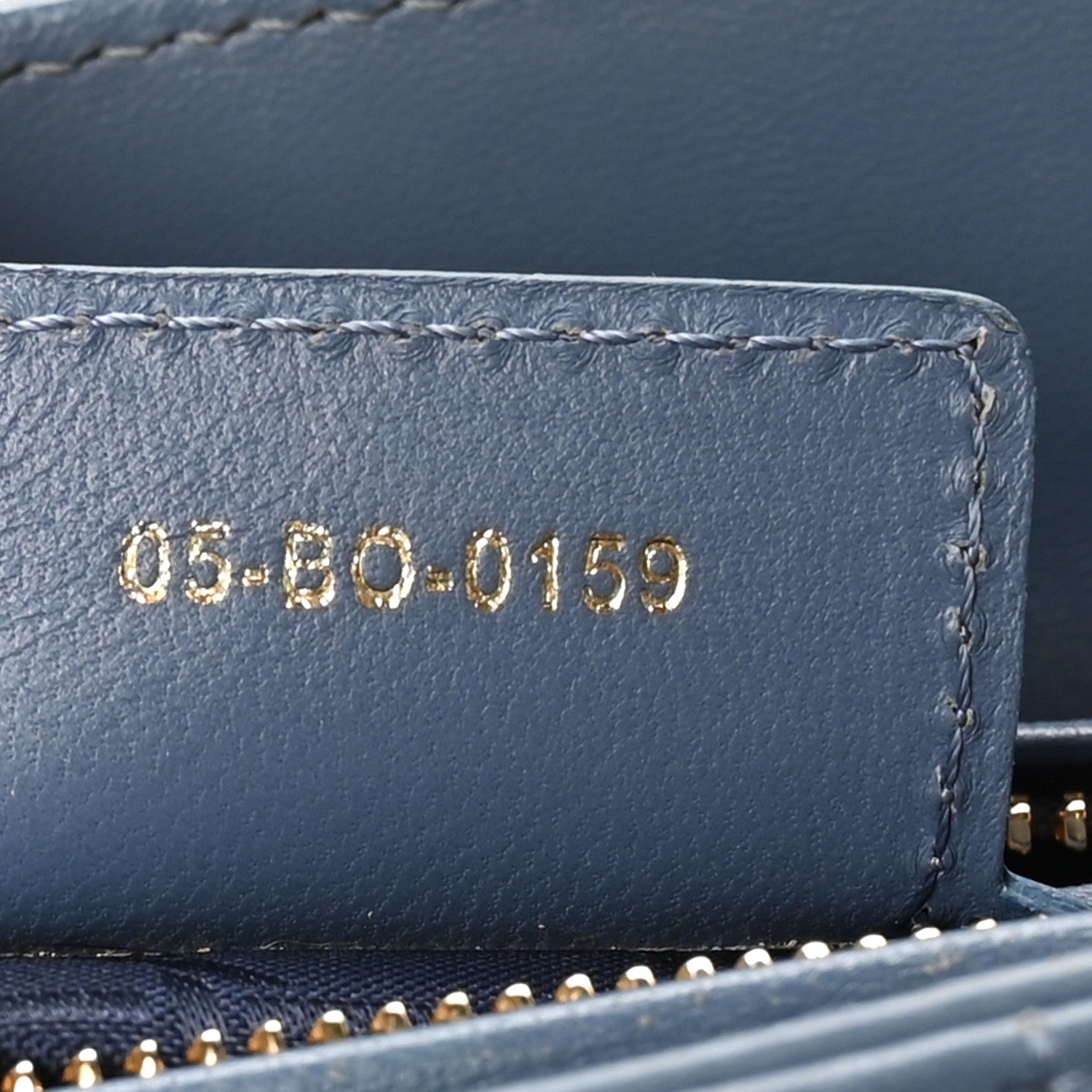 Christian Dior Lambskin Cannage Medium Lady Dior Denim Blue 7 of 12