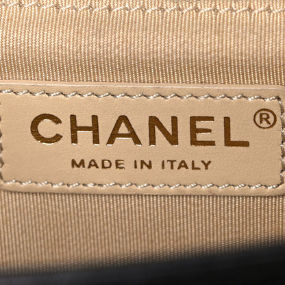 Chanel Lambskin Chevron Chain Stitched Small Boy Flap Black 6 of 11