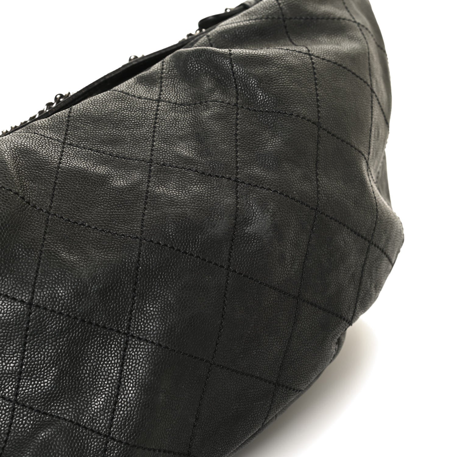 Chanel Caviar Stitched Large Outdoor Hobo Black 12 of 12
