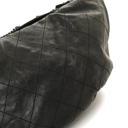 Chanel Caviar Stitched Large Outdoor Hobo Black 12 of 12