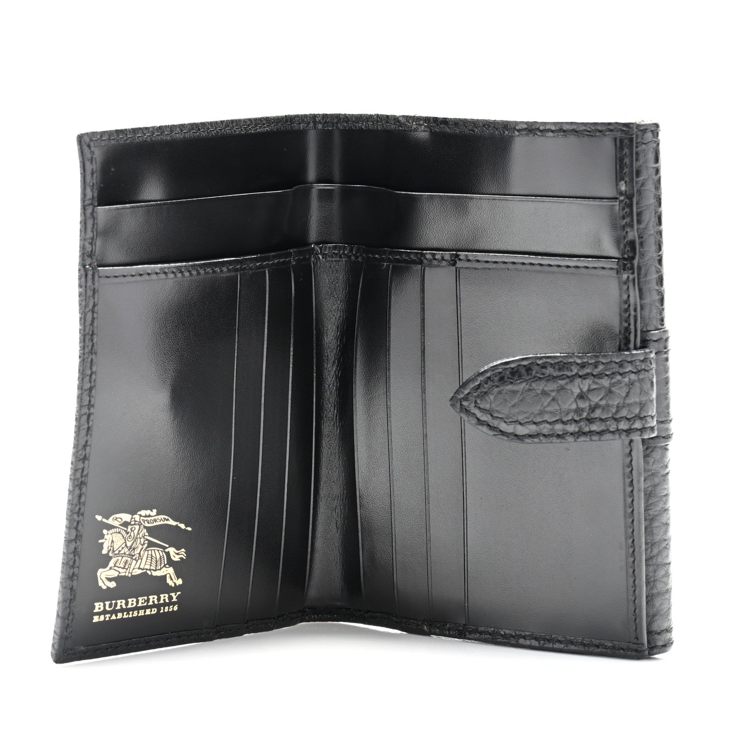 Burberry Haymarket Check Compact Wallet Black 5 of 11