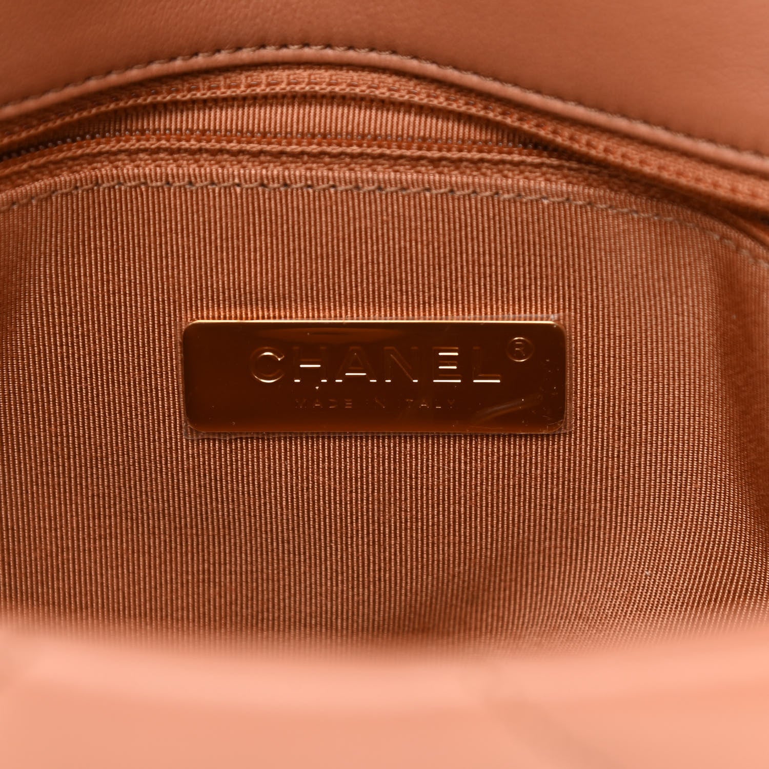 Chanel Lambskin Quilted Medium Chanel 19 Flap Light Brown 6 of 11