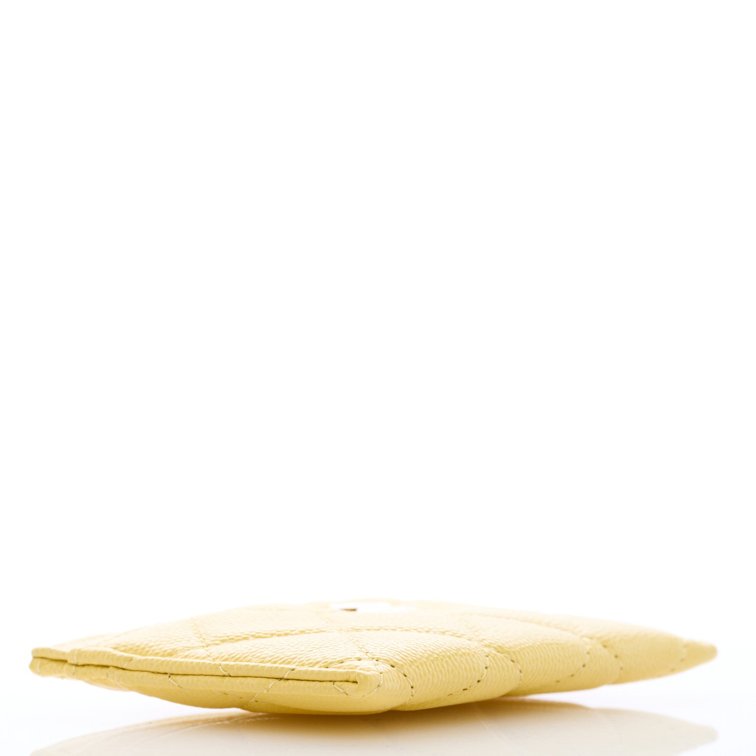Chanel Caviar Quilted Card Holder Yellow 4 of 8