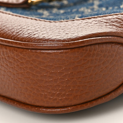 Gucci New Denim GG Monogram Calfskin Mini Jackie 1961 Hobo Blue Tea Cuir 9 of 9