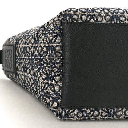 Loewe Jacquard Anagram Calfskin Small Cubi Bag Navy 7 of 8