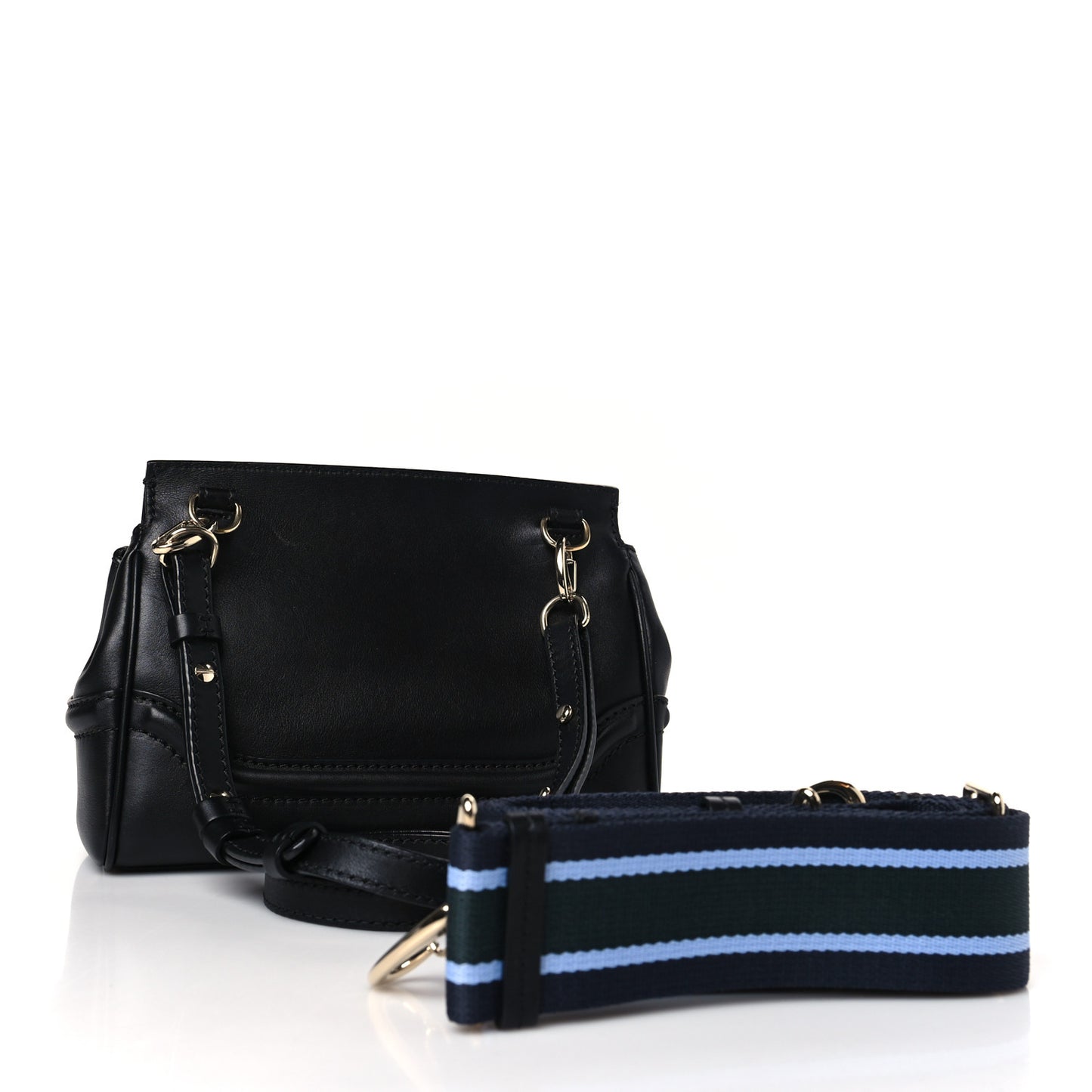 Calfskin Palazzo Empire Crossbody Black