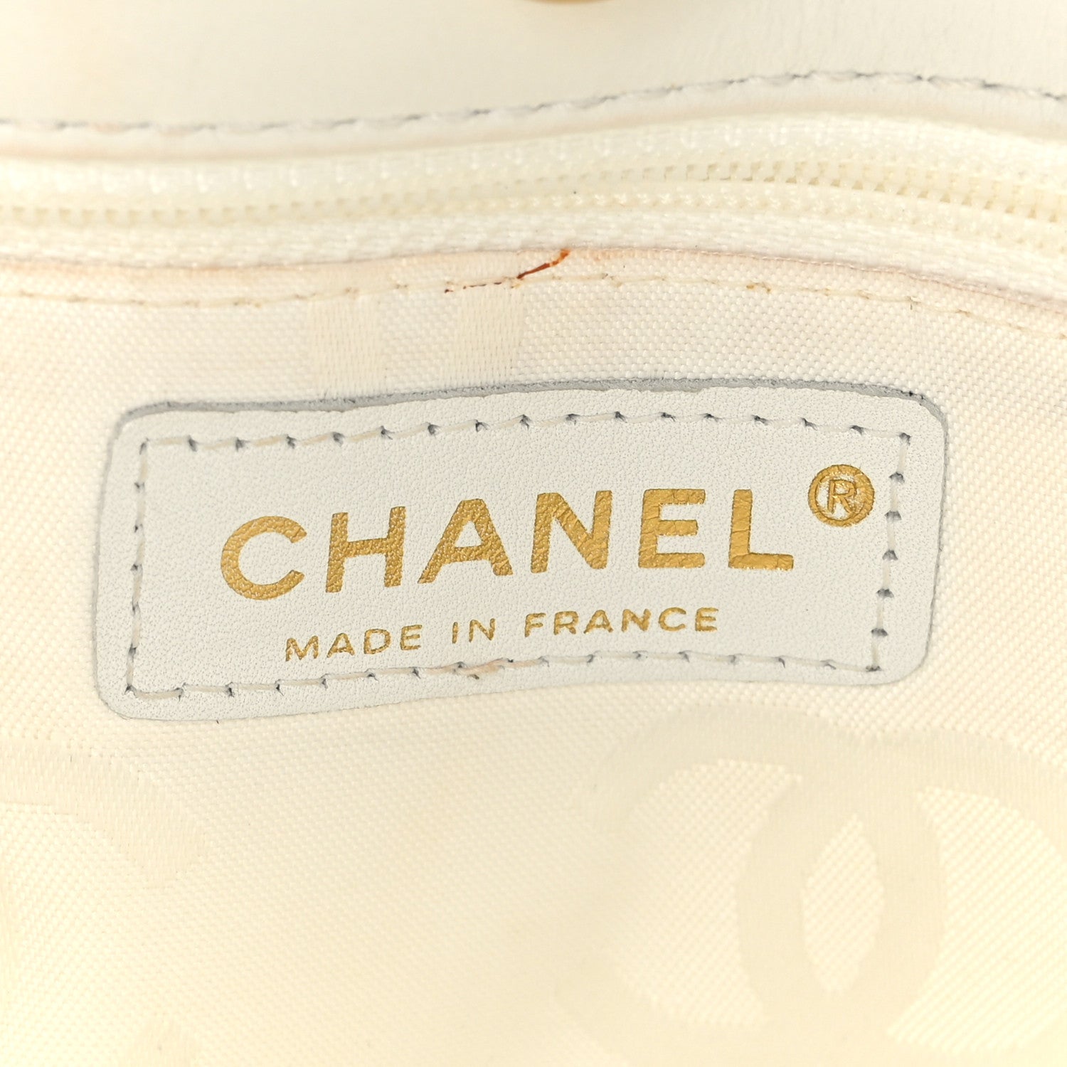 Chanel Calfskin Wild Stitch Tote White 7 of 13