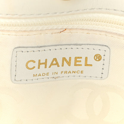 Chanel Calfskin Wild Stitch Tote White 7 of 13