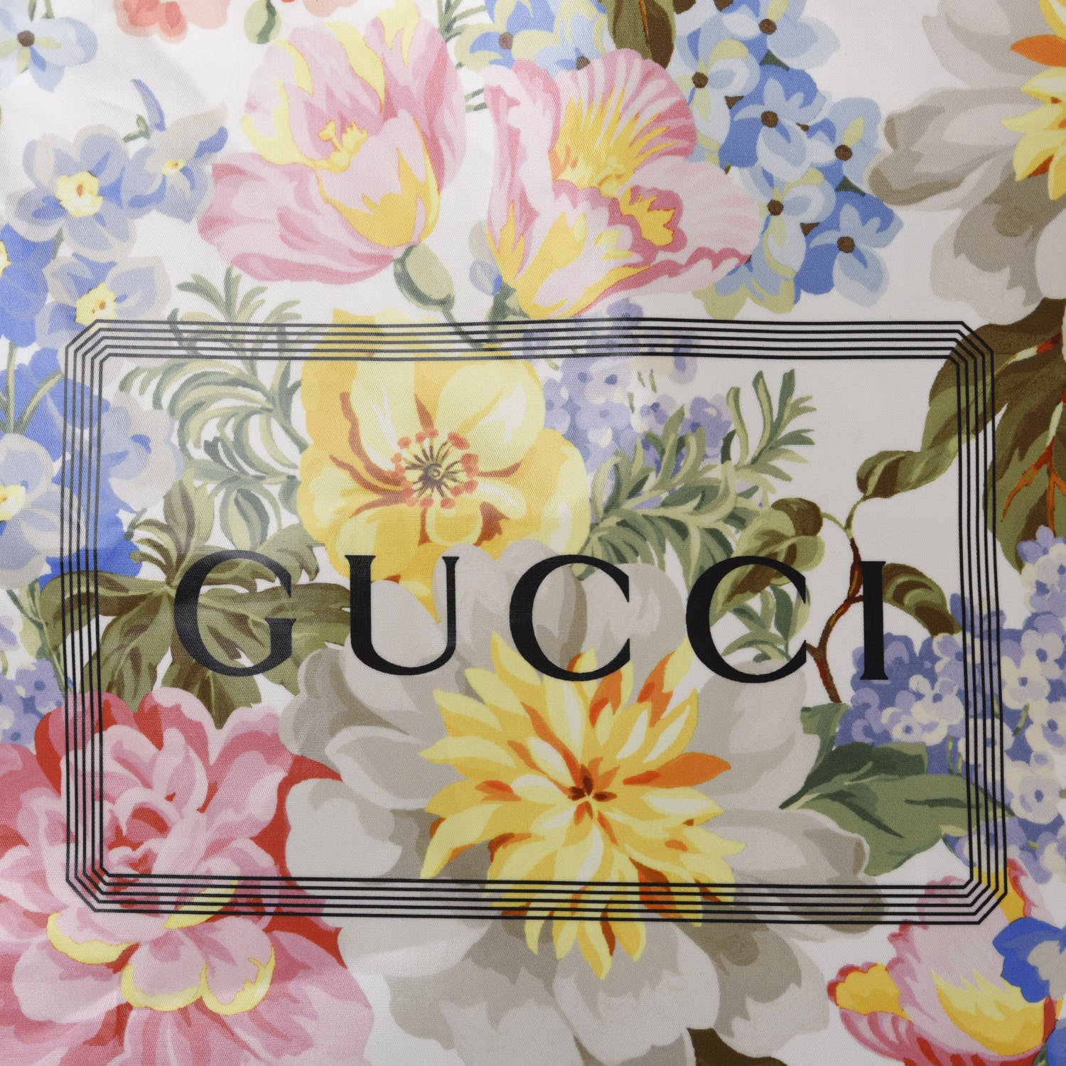 Gucci Patent Canvas Frame Logo Floral Print Vertical Tote Multicolor 10 of 10