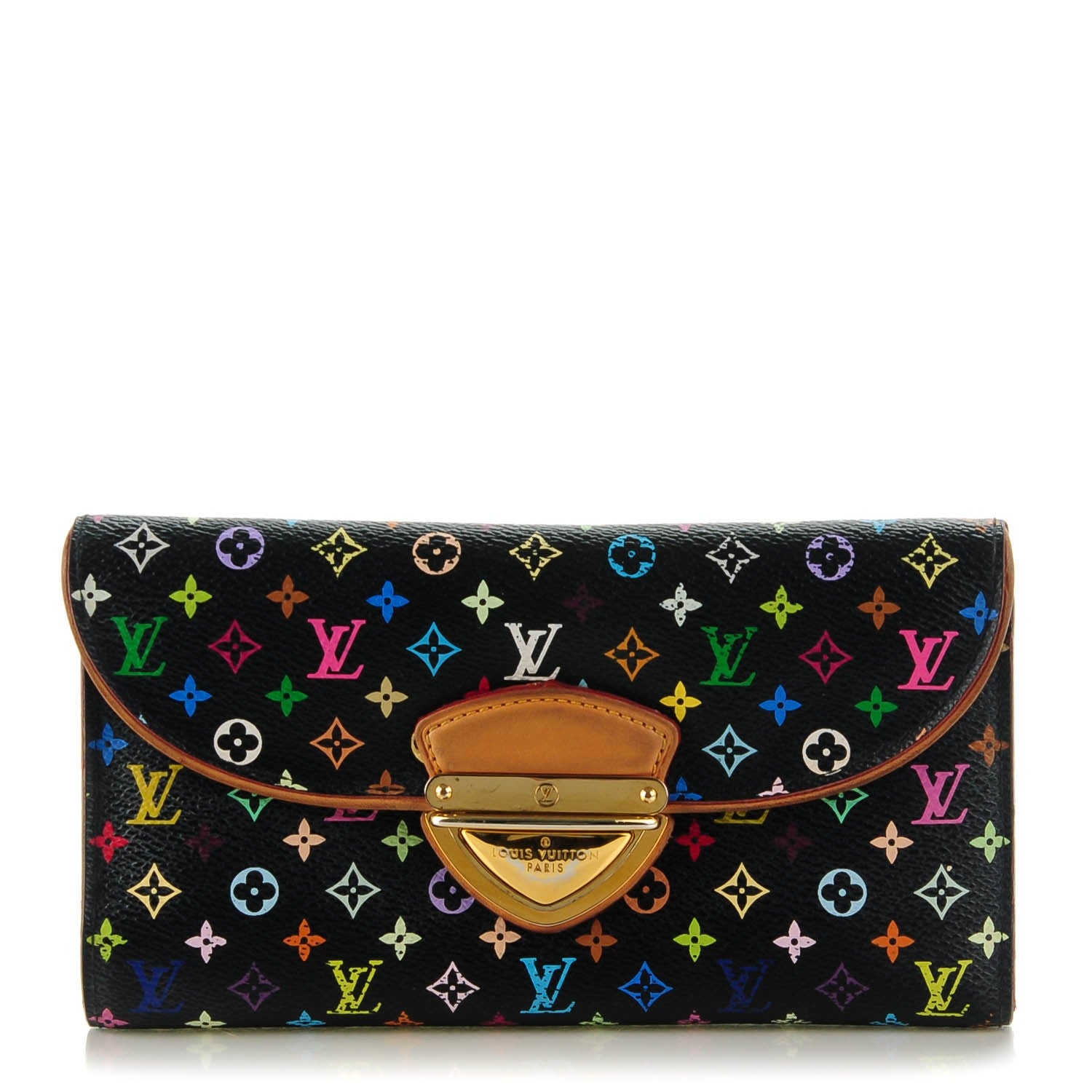 Louis Vuitton Monogram Multicolor Eugenie Wallet Black Grenade 1 of 8