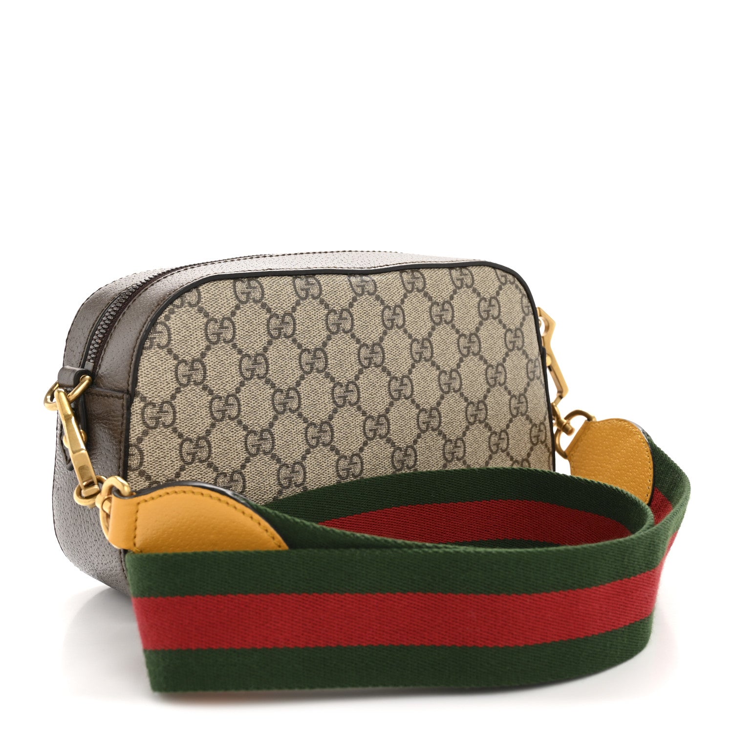 Gucci GG Supreme Monogram Web Neo Vintage Shoulder Bag Beige New Acero Crop 3 of 11