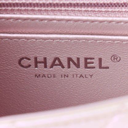 Chanel Iridescent Calfskin Quilted Mini Rectangular Flap Pink 5 of 8