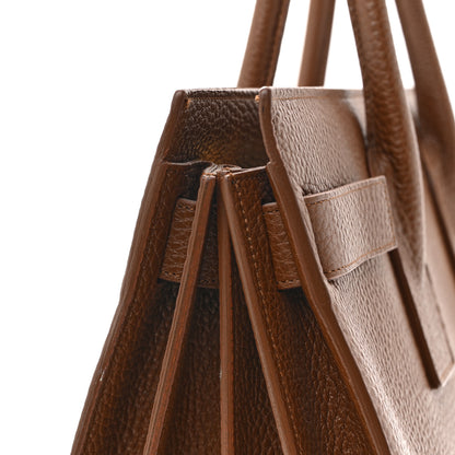 Saint Laurent Grained Calfskin Large Souple Sac De Jour Carryall Cinnamon 12 of 14