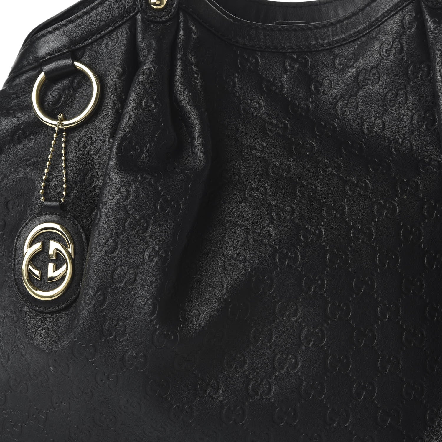 Gucci Guccissima Vitello Tender Large Sukey Tote Black 10 of 10