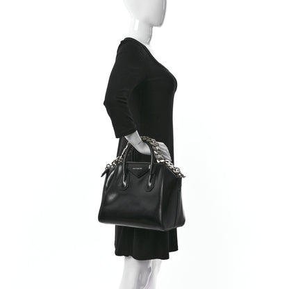 Givenchy Shiny Lord Calfskin Small Antigona With Chain Black 2 of 14