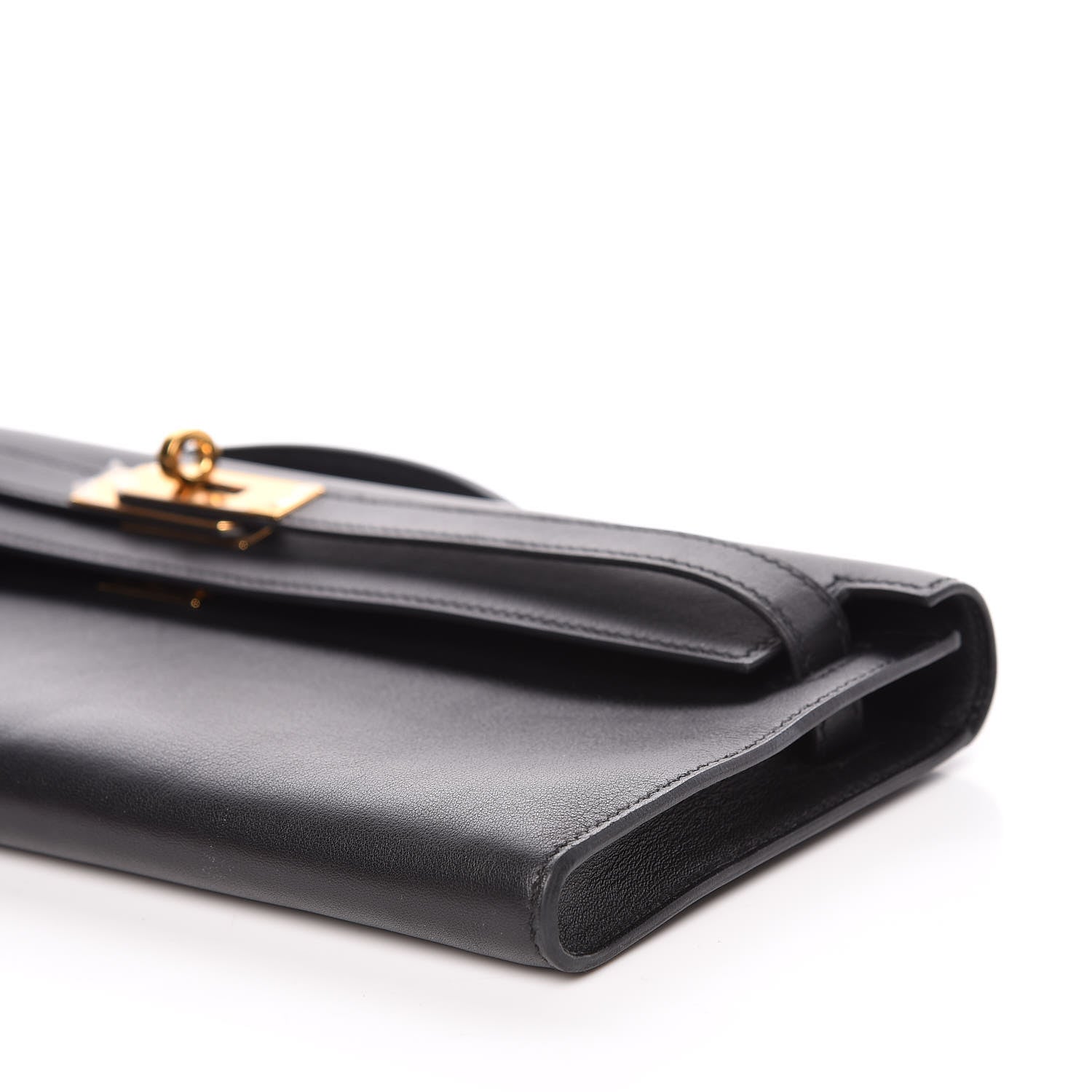 Hermes Swift Kelly Cut Clutch Pochette Black 27 of 28
