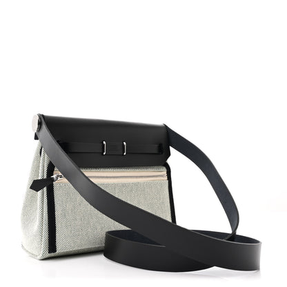 Hermes Military Toile Vache Hunter Herbag Zip Retourne 20 Ecru Vert Moyen Black 3 of 11