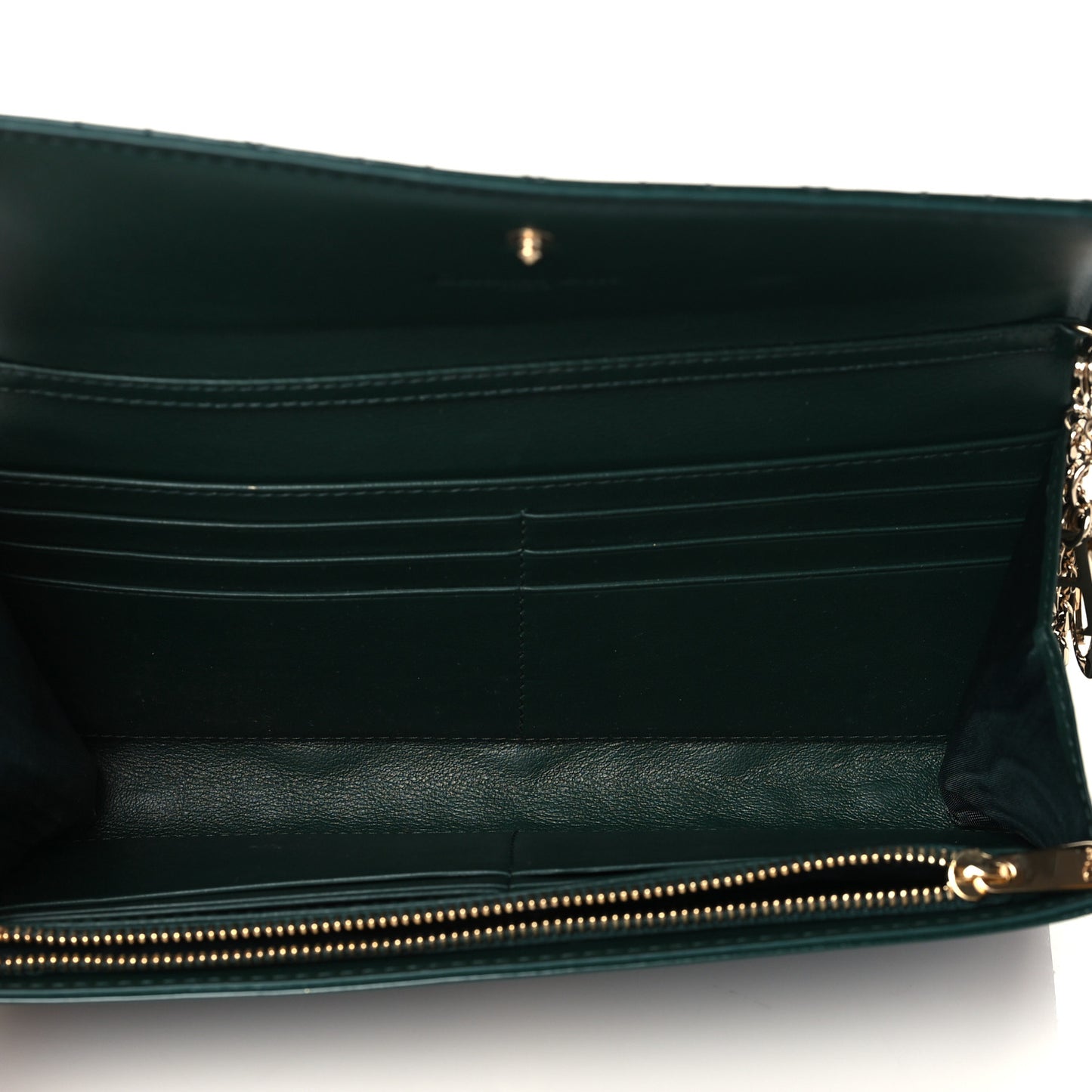 Patent Cannage Rendez-vous Chain Wallet Dark Green