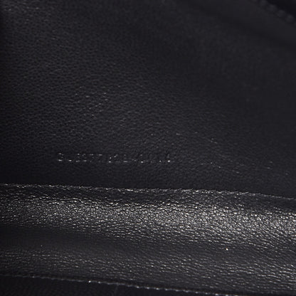 Saint Laurent Grain De Poudre Matelasse Chevron Monogram Chain Wallet Black 8 of 9