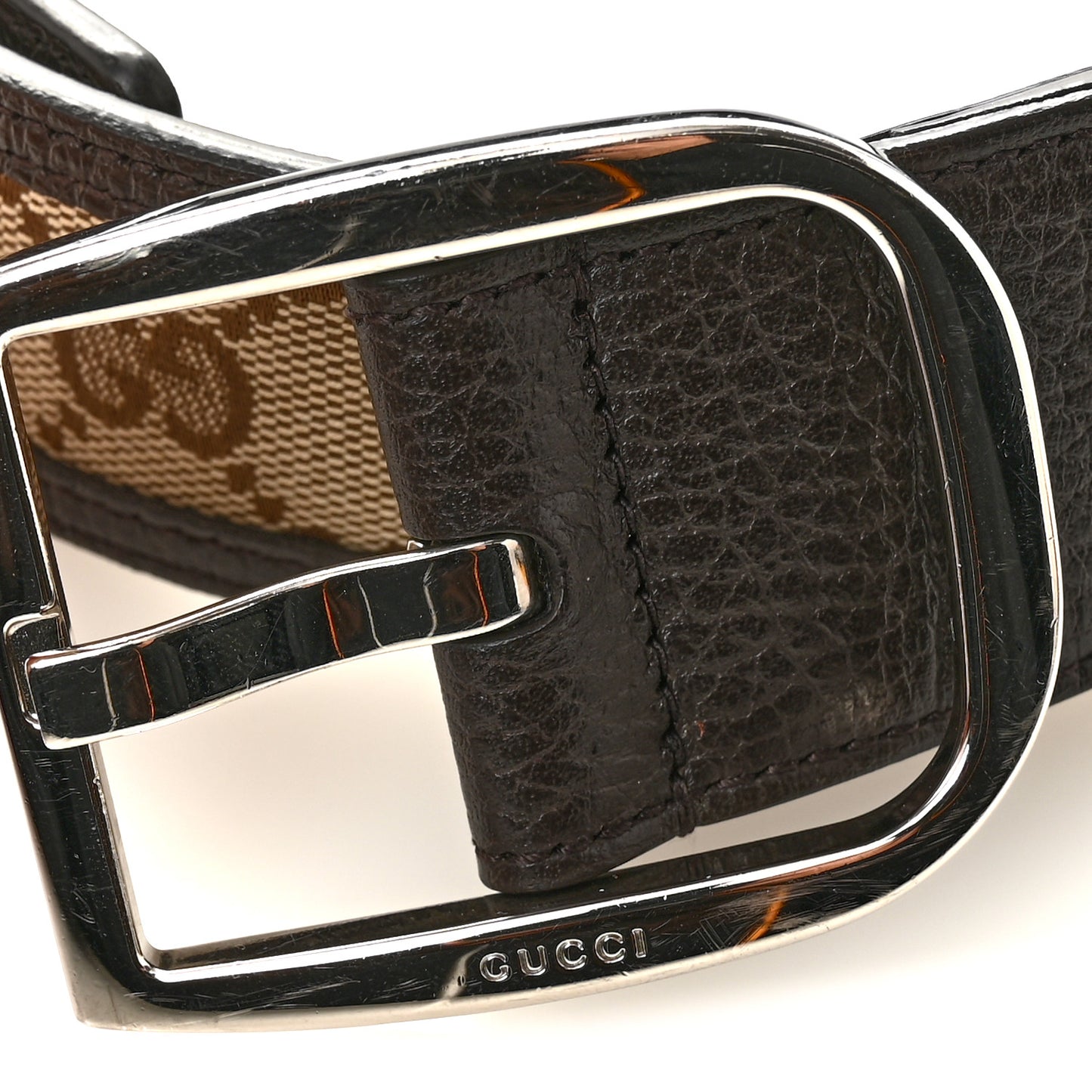Monogram Dollar Calfskin 40mm Belt 80 32 Beige Ebony Testa Di Moro