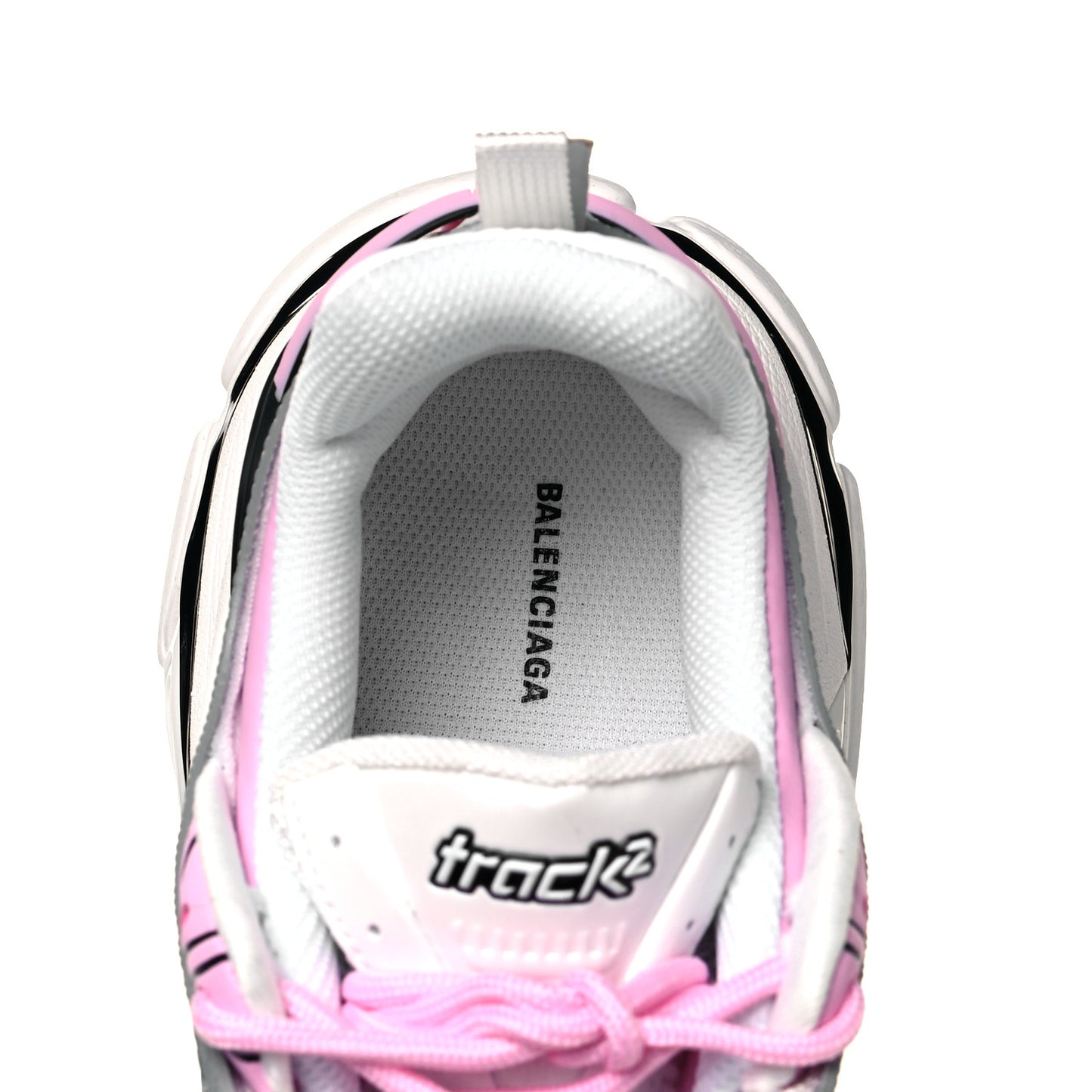 Rubber Mesh Tri-Color Womens Track.2 Open Sneakers 39 Pink Grey White