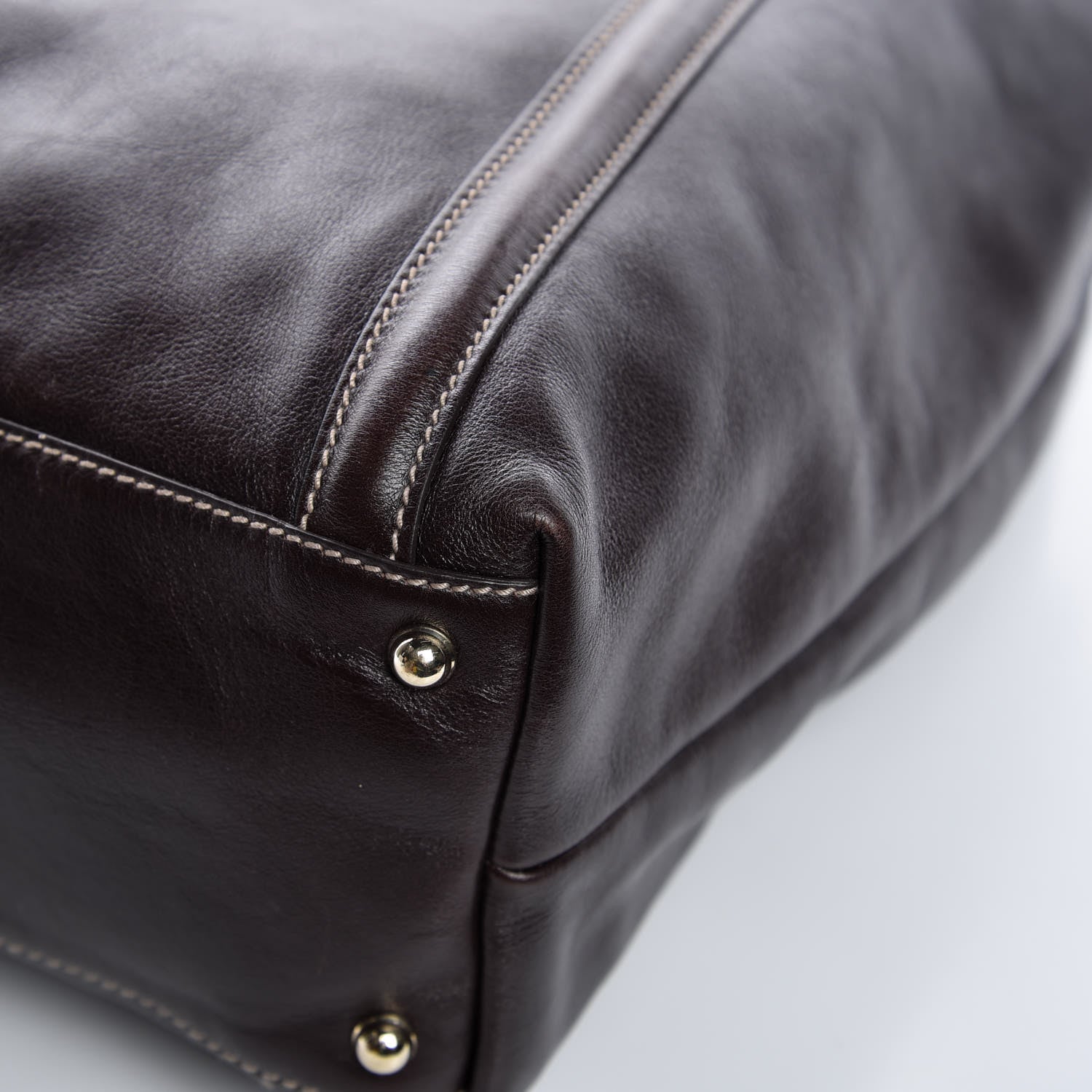Gucci Calfskin Large Britt Shoulder Bag Dark Brown 9 of 11