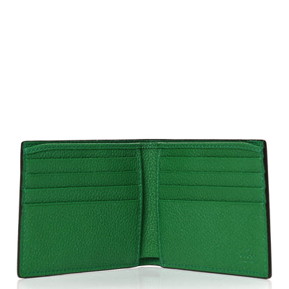 Gucci Calfskin Logo Bi-Fold Wallet Green 5 of 7