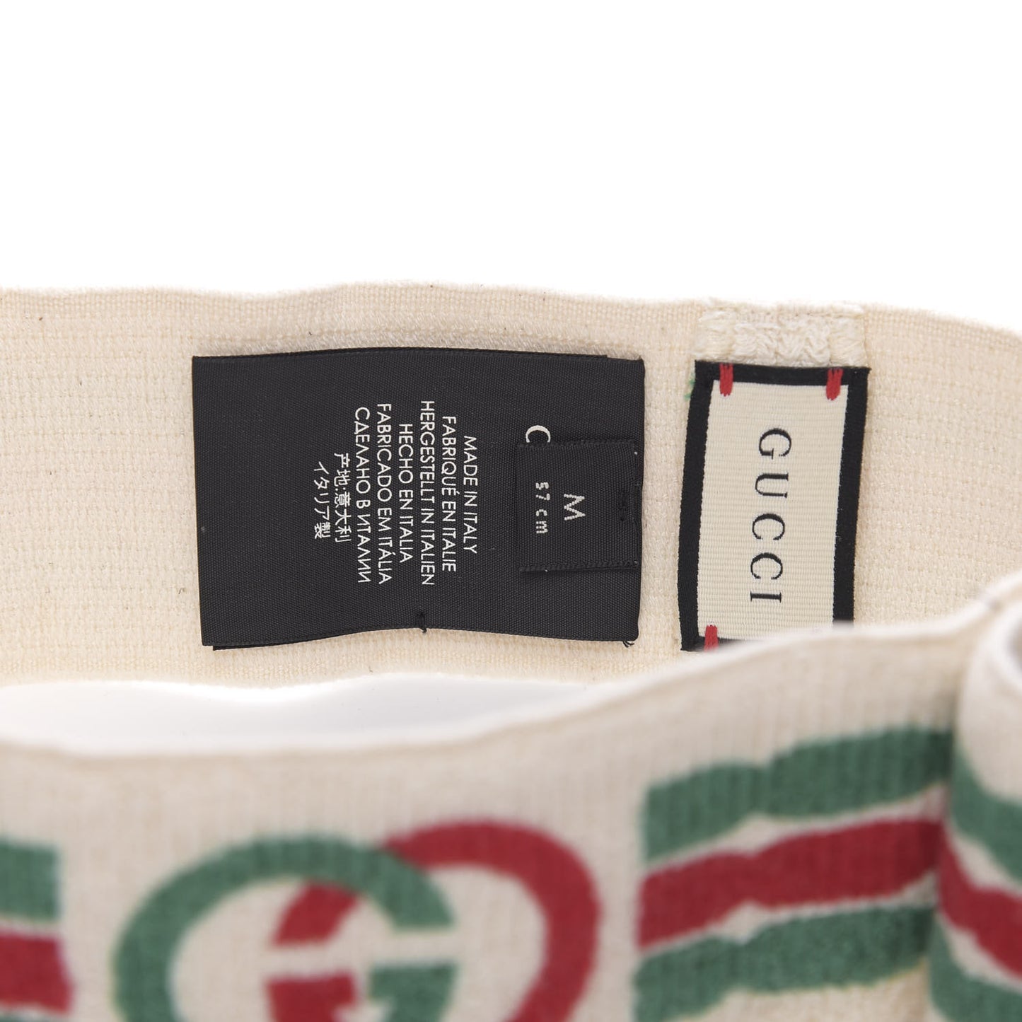 Cotton Interlocking G Headband and Wrist Set M Multicolor