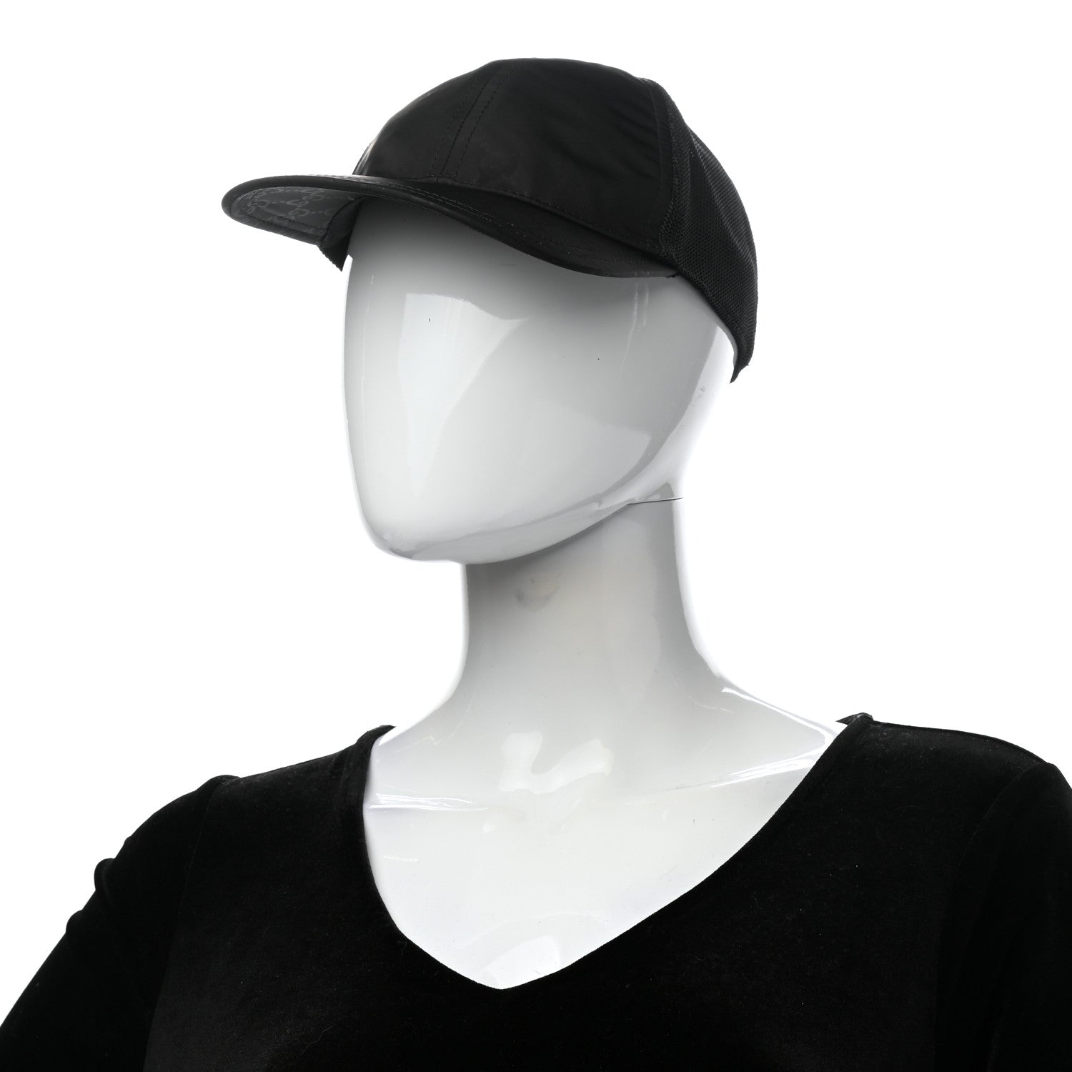 Gucci Nylon Monogram Baseball Hat S Black 2 of 13