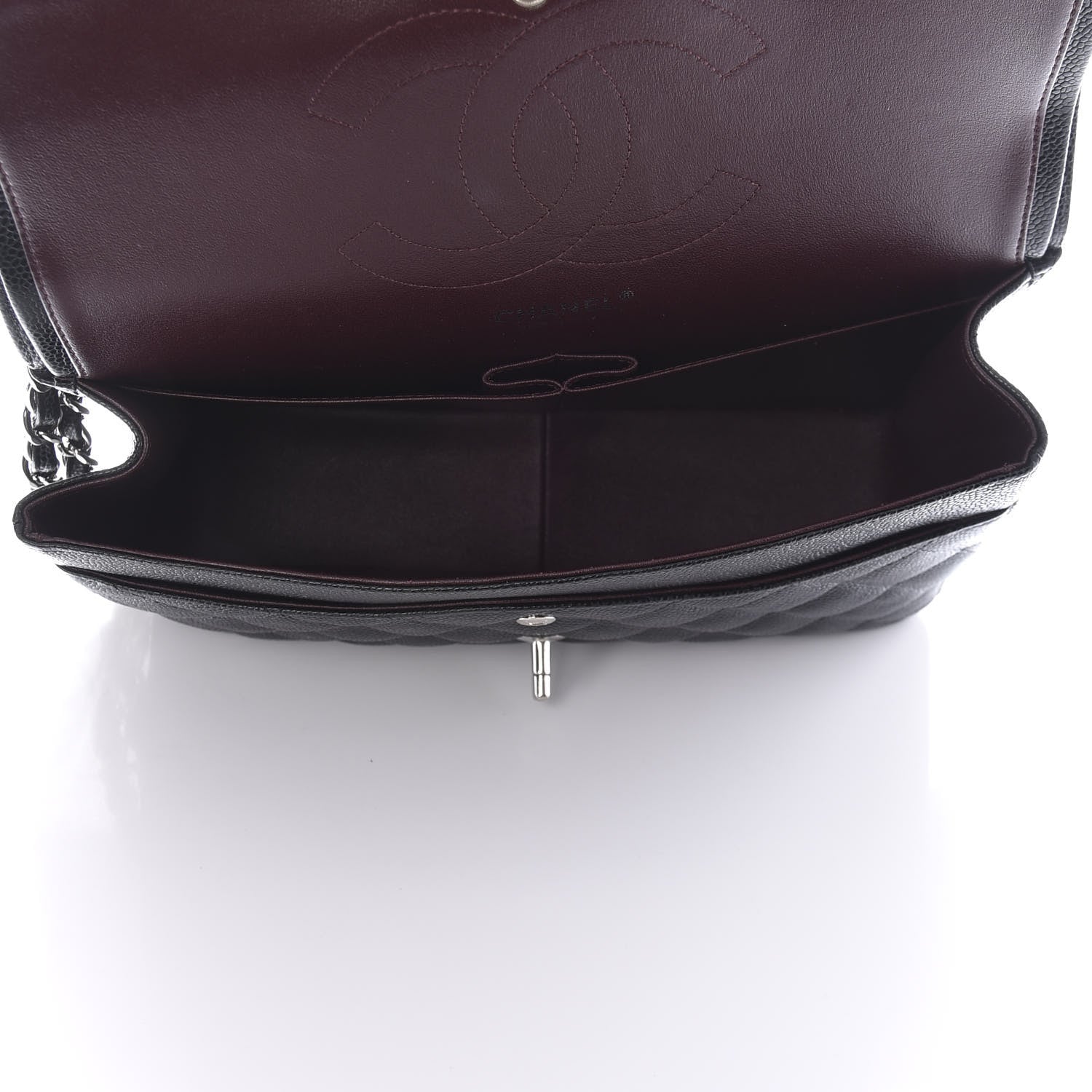 Chanel Caviar Quilted Jumbo Double Flap Black 5 of 10