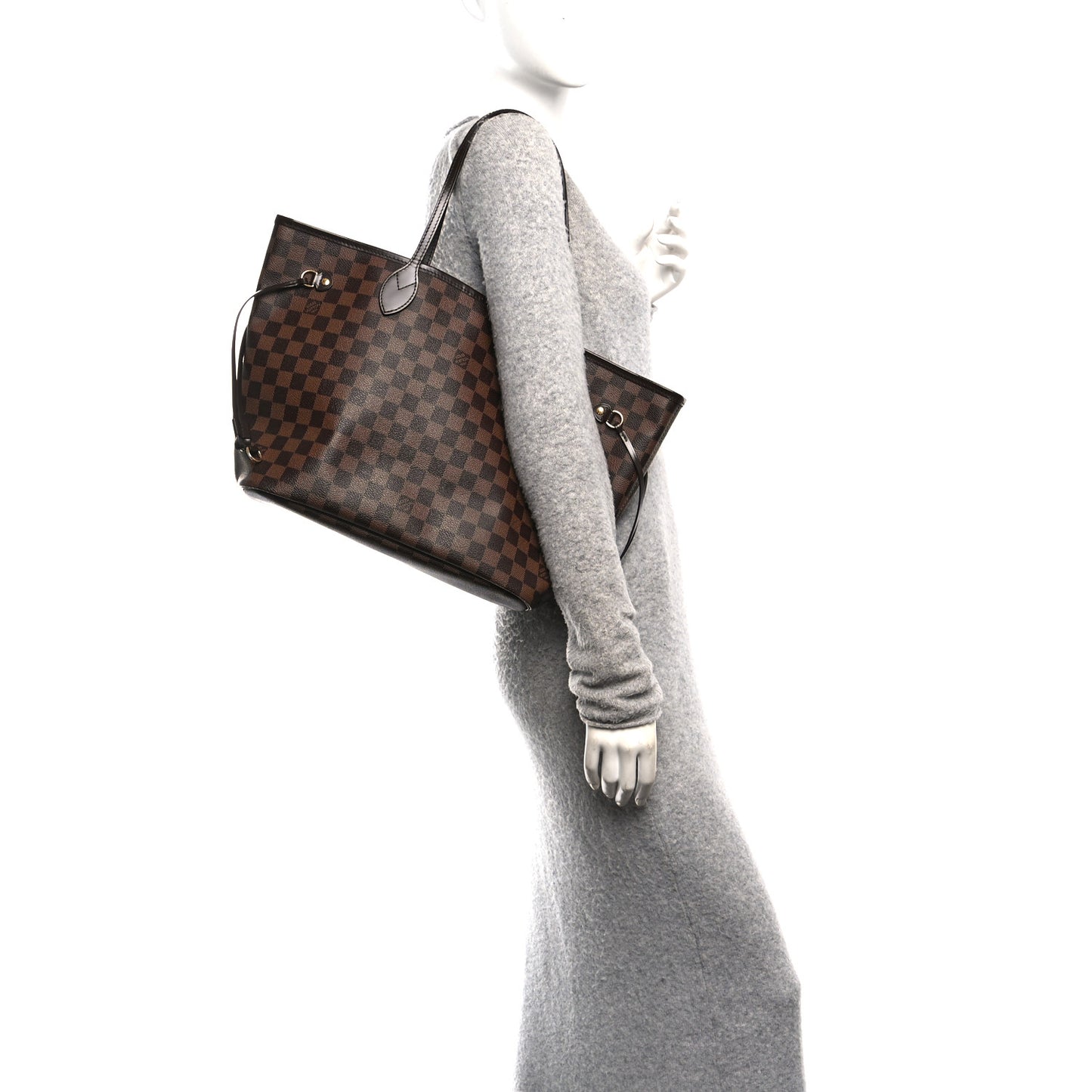 Damier Ebene Neo Neverfull MM Rose Ballerine