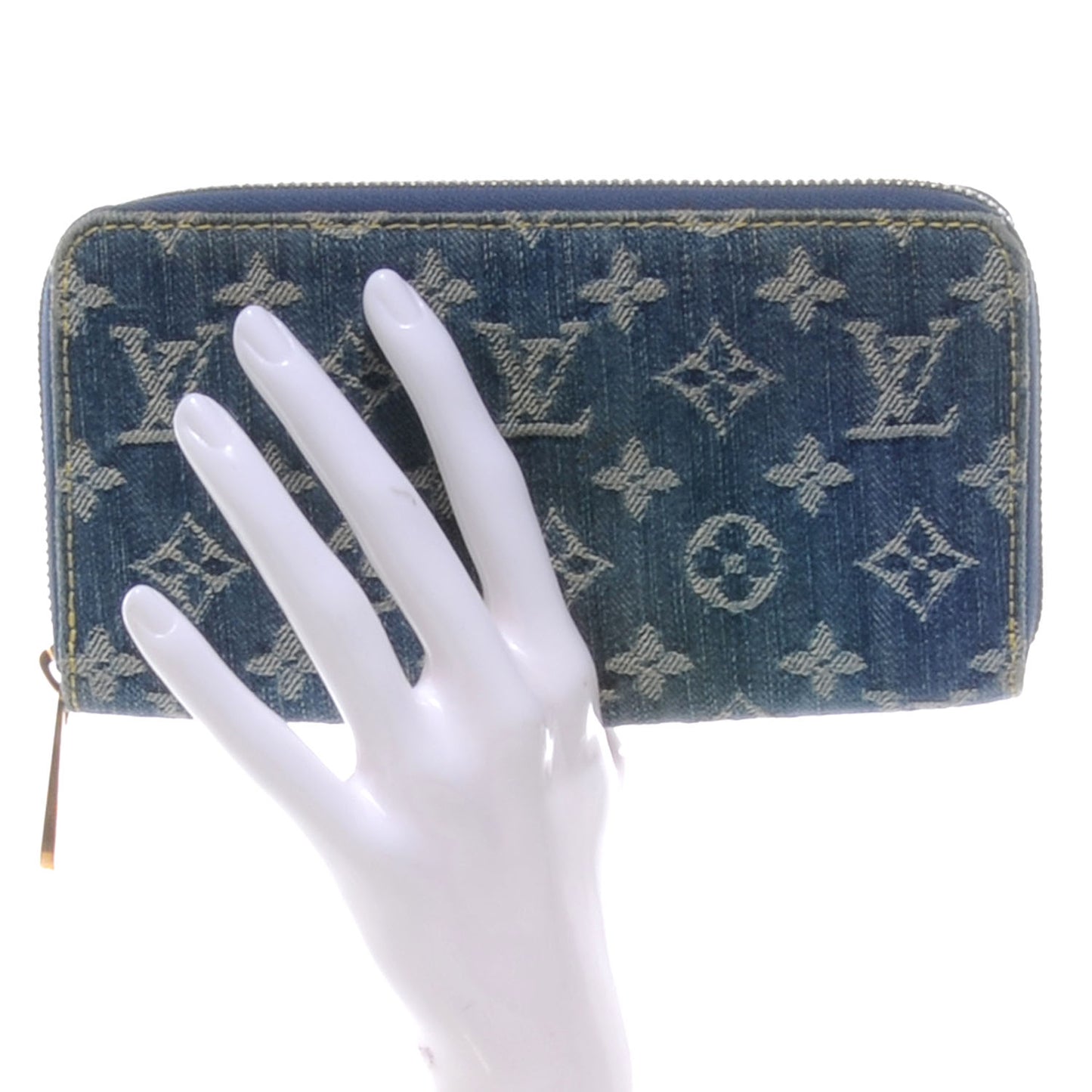 Denim Zippy Wallet Blue