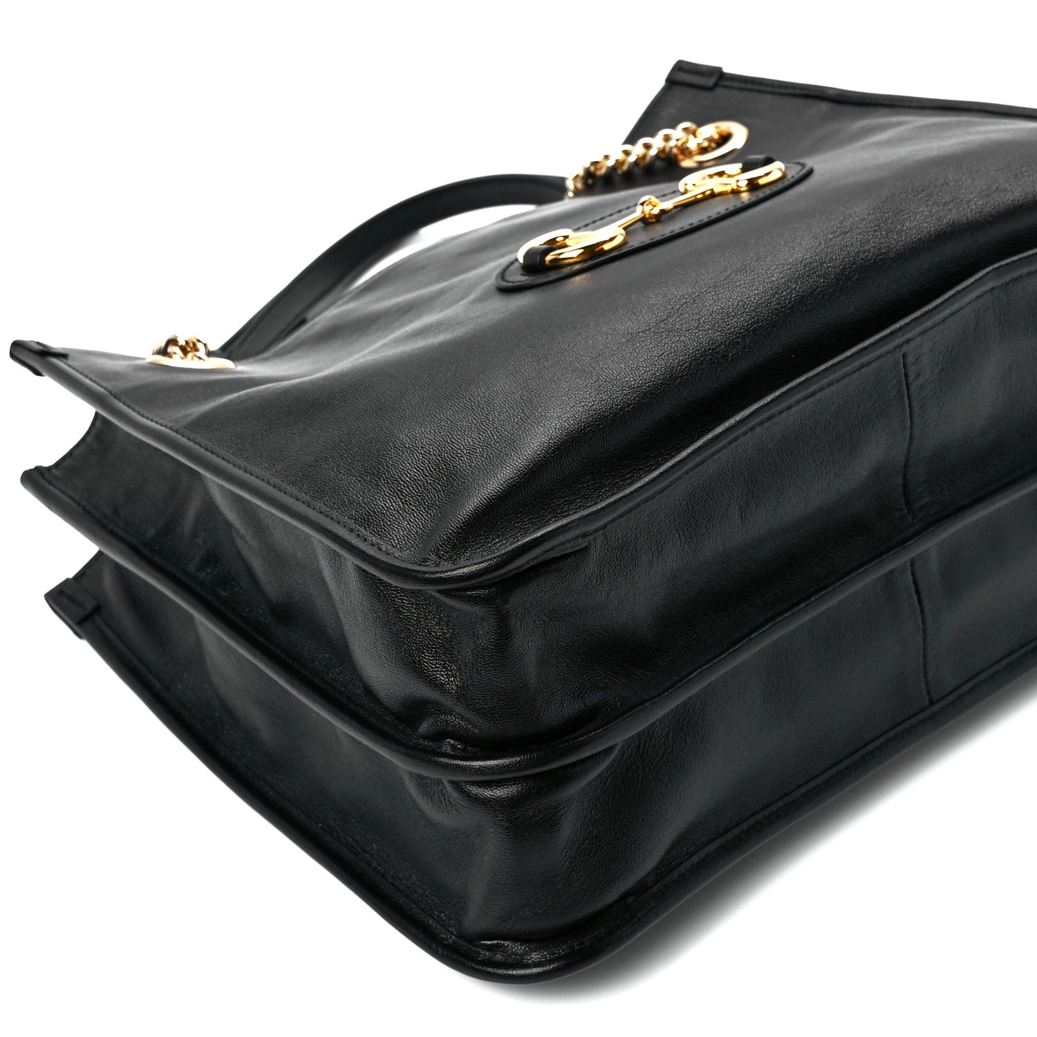 Gucci New Sakai Calfskin Lux Medium Horsebit 1955 Tote Bag Black 13 of 14