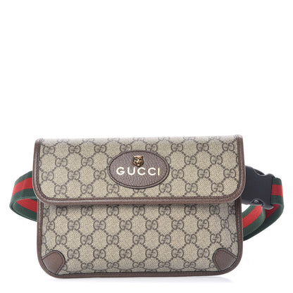 Gucci GG Supreme Monogram Neo Vintage Web Belt Bag Brown 1 of 10