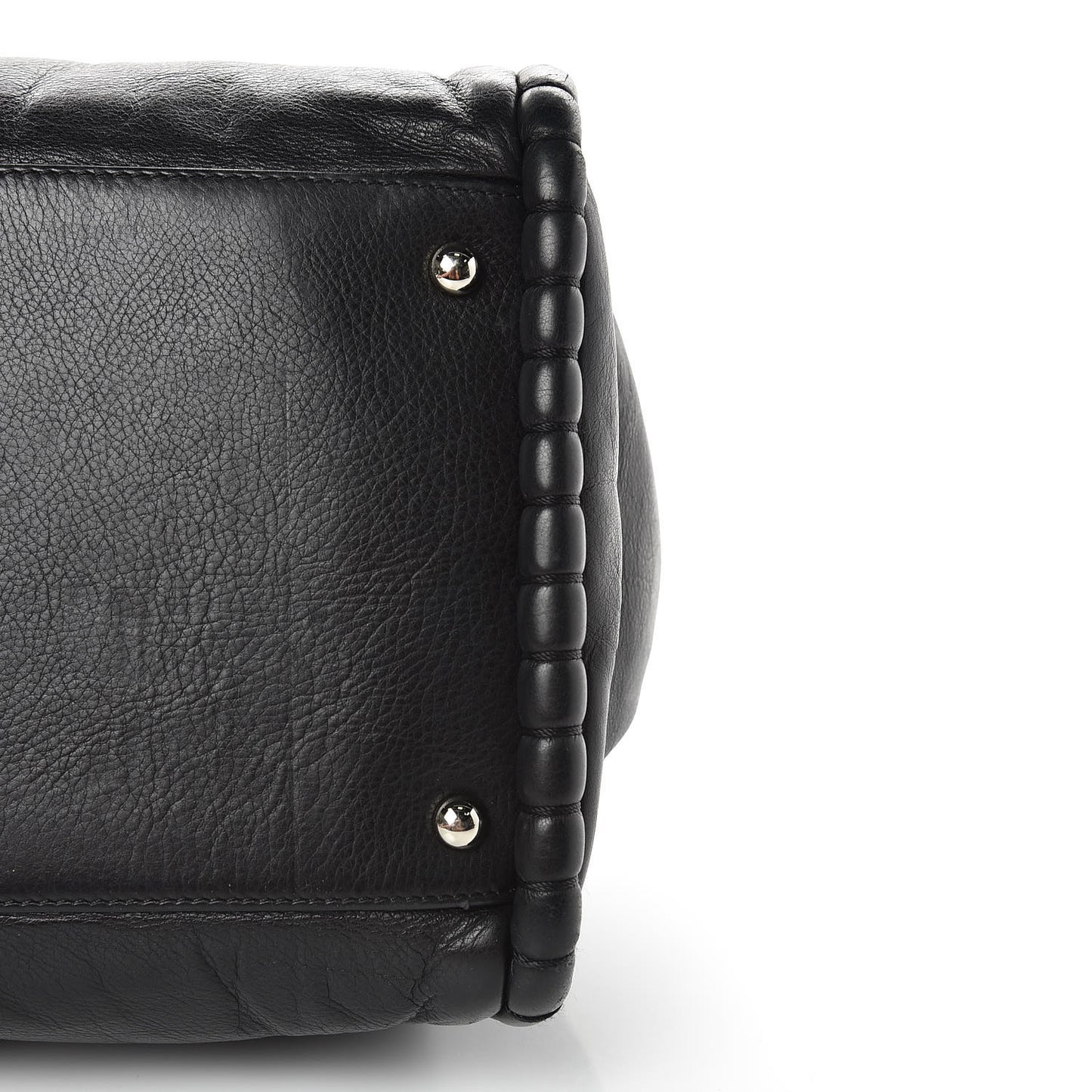 Calfskin Coco Bengal Open Accordion Tote Black