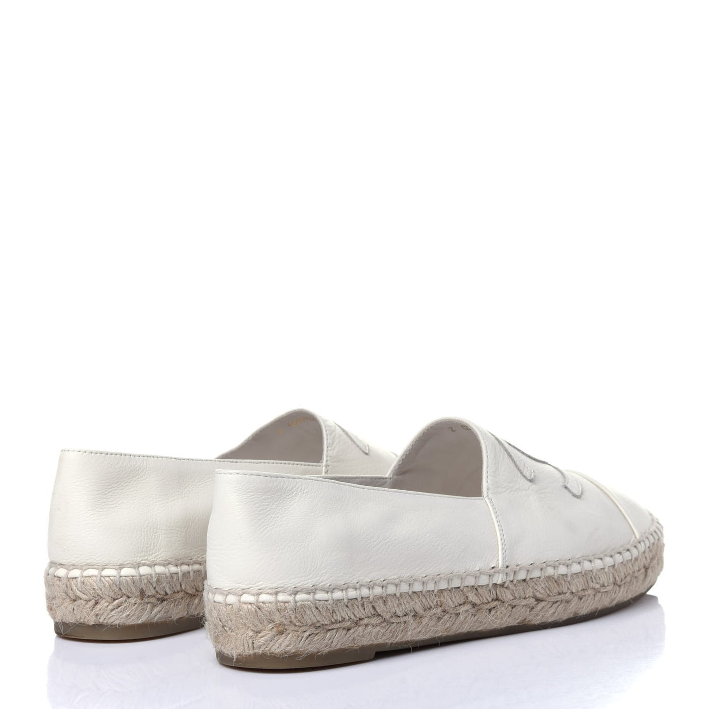 Calfskin CC Espadrilles 38 Ivory