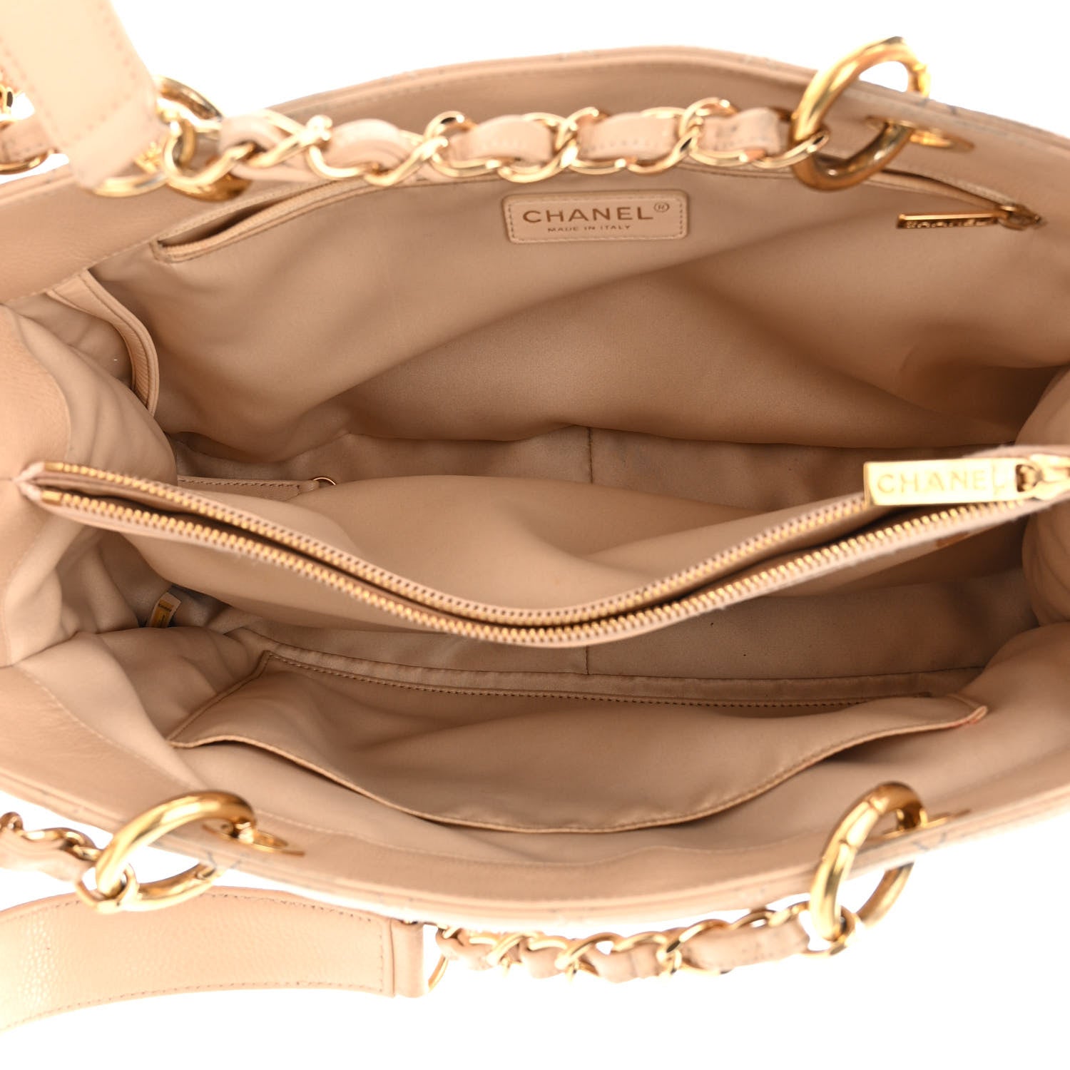 Chanel Caviar Quilted Grand Shopping Tote GST Beige Clair 5 of 13