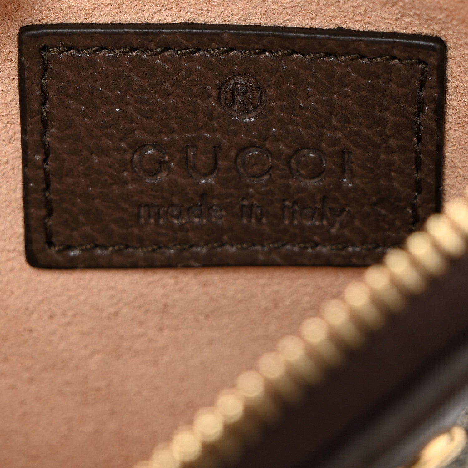 Gucci GG Supreme Monogram Web Ophidia Zip Card Case Brown 7 of 8