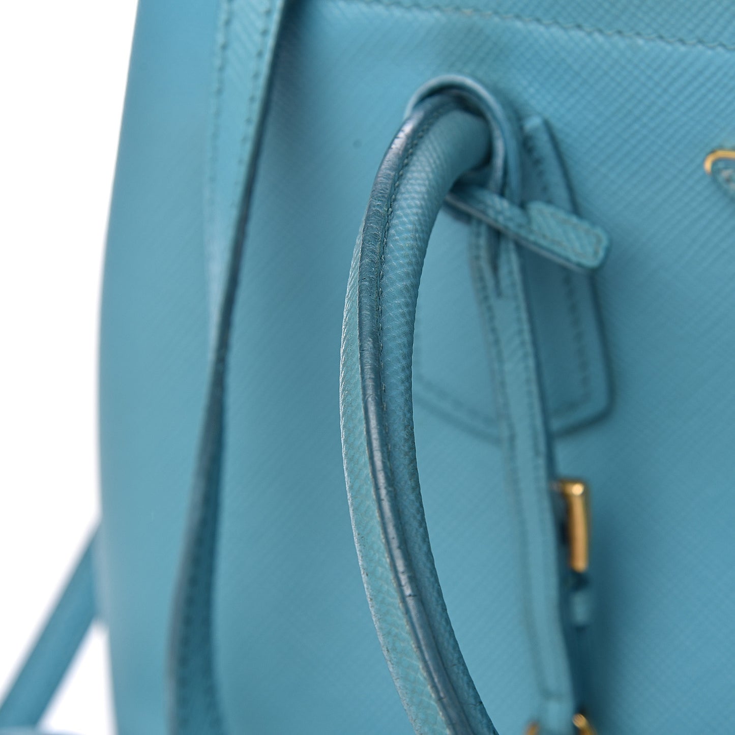 Saffiano Cuir Small Double Bag Turchese