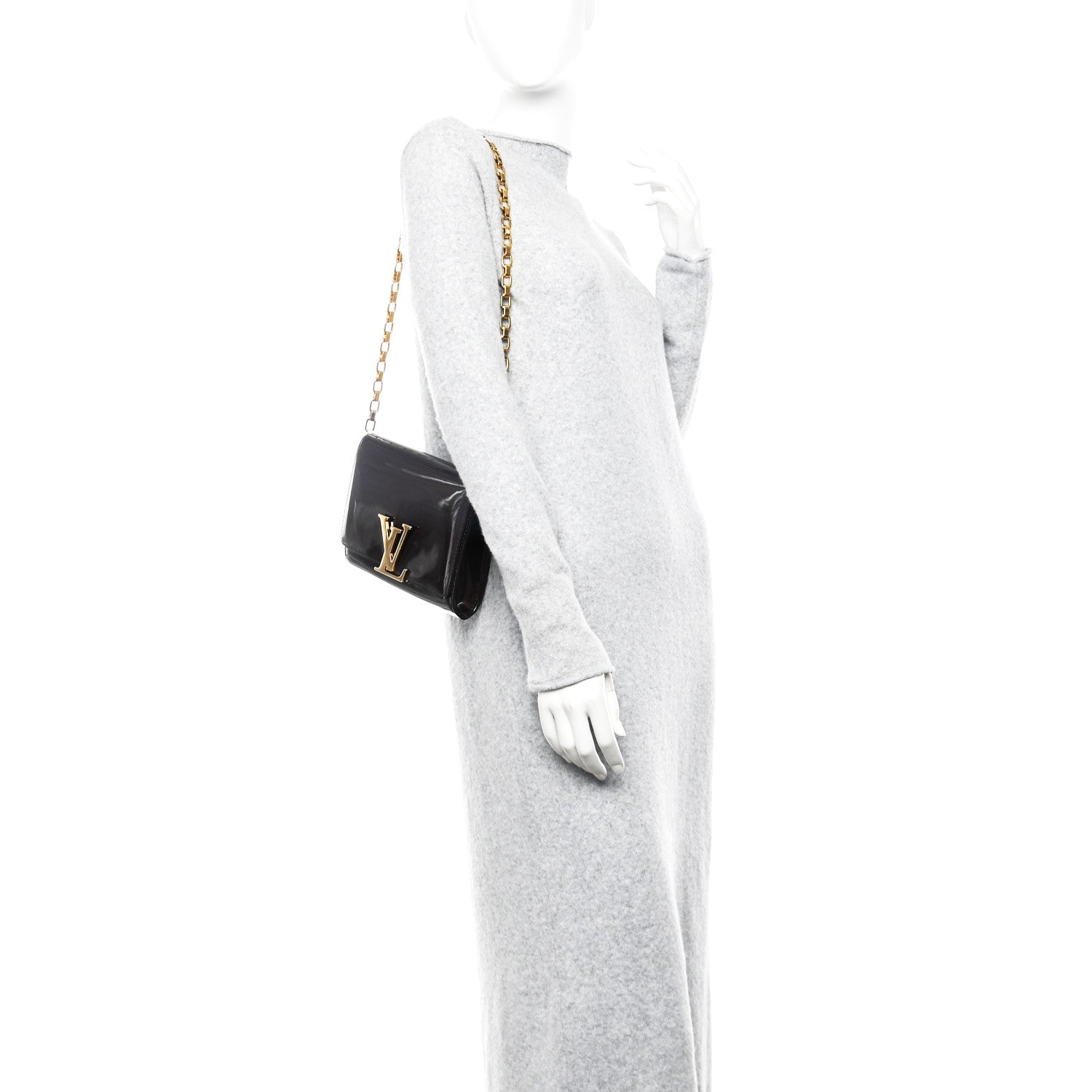 Louis Vuitton Patent Chain Louise GM Amarante 2 of 11