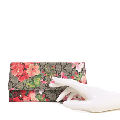 Gucci GG Supreme Monogram Blooms Continental Wallet Beige Multicolor Dry Rose 2 of 10